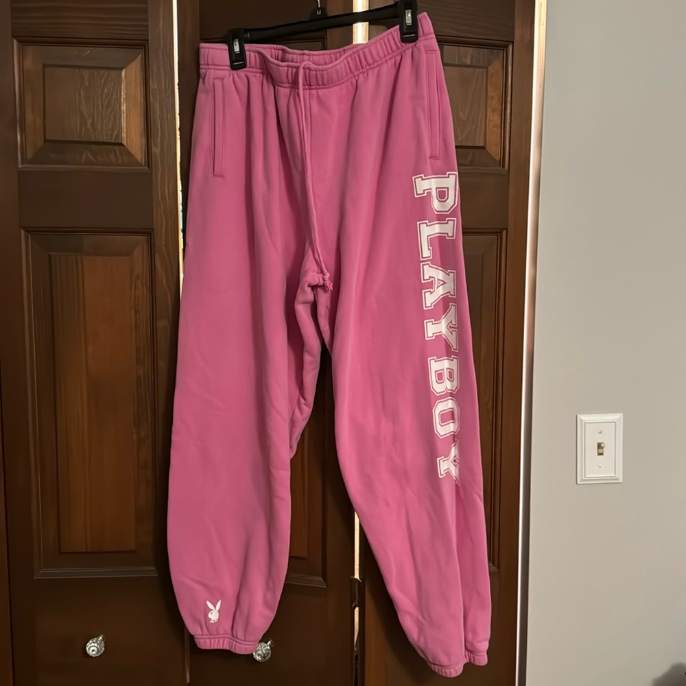 playboy by pacsun pink sweatpants size large
